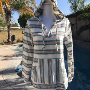 Striped pullover with front packets